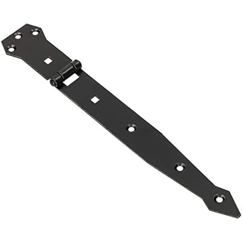 KOTARBAU® Bisagra de puerta 250 mm de acero inoxidable, negra Cover