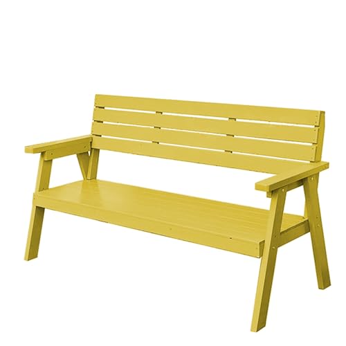 Banc de jardin en bois massif pour se détendre à deux dehors