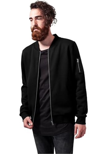 Urban Classics Herren Sweat Bomber Jacket Bomberjacke, Schwarz (Black 7),...