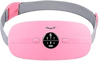 CkeyiN Menstrual Heating Pad, Portable Electric Waist Belt with 3 Heat Levels and 3 Vibration Massage Modes Fast Heating Wrap Belt for Cramps Back Pain Relief Women and Girl