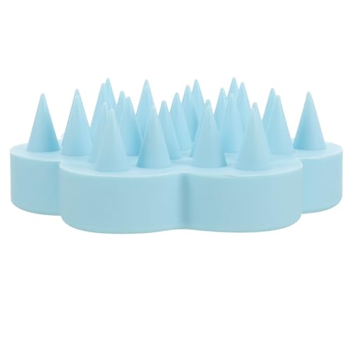 DECOMELODY Spazzola per Shampoo in Silicone per Massaggiatore Cuoio Capelluto Delicato Spazzola Lavaggio Testa Ragazzo Ragazza Colore Azzurro Pulizia Quotidiana e Stimolazione Scalp