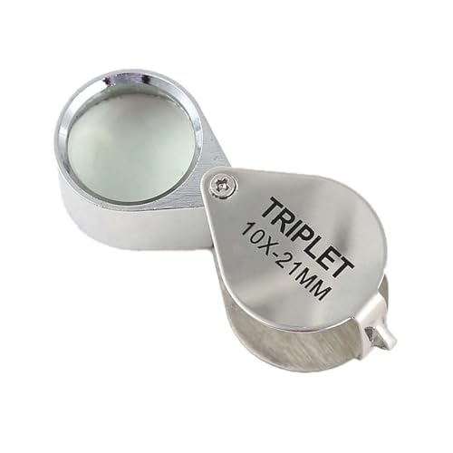 JTKREW Loupe de Poche 10x Géologie Bijoutier Petite - Loupe Pour Bijoutiers