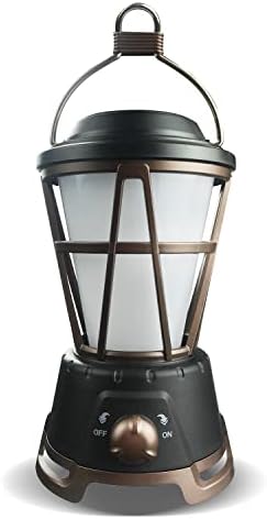 LED Camping Lantern Camping Lights with Flickering Flame Battery Powered 2 Lighting Modes, Portable Lamp Decorative Hanging for Outdoors Tent Emergency Hiking Patio Garden