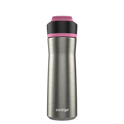 Image of Contigo Ashland Water Bottle, 24 oz, Stainless Steel w /Azalea