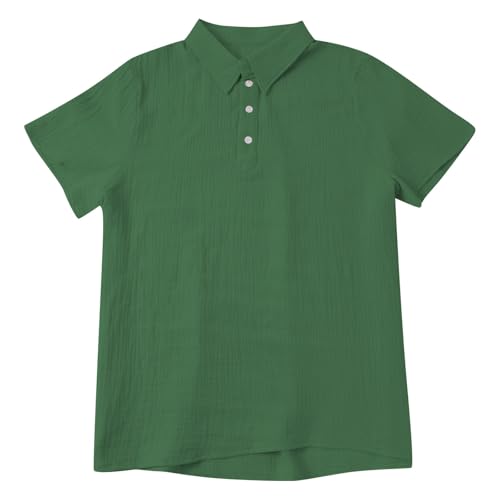 T Shirts for Men Stripe Lapel Button Short Sleeve Casual Shirts Loose Fit Comfy Summer Outdoor Streetwears Plus Size4