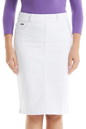 ESTEEZ Straight Knee Length Stretch Denim Jean Skirt for Women Size 0-24 Plus Size - Boston