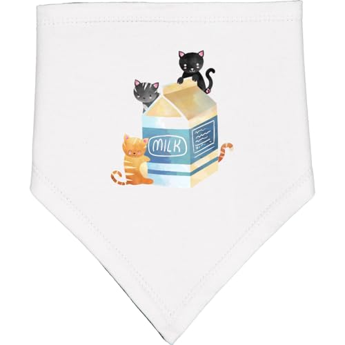 inktastic Kittens and Milk Baby Bandana Bib