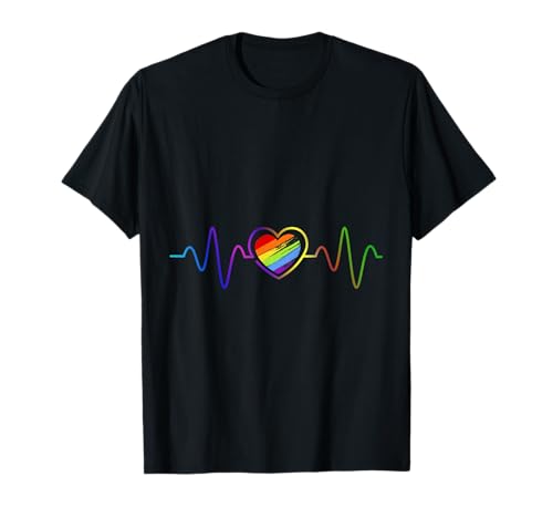 LGBT Herzschlag Regenbogen T-Shirt