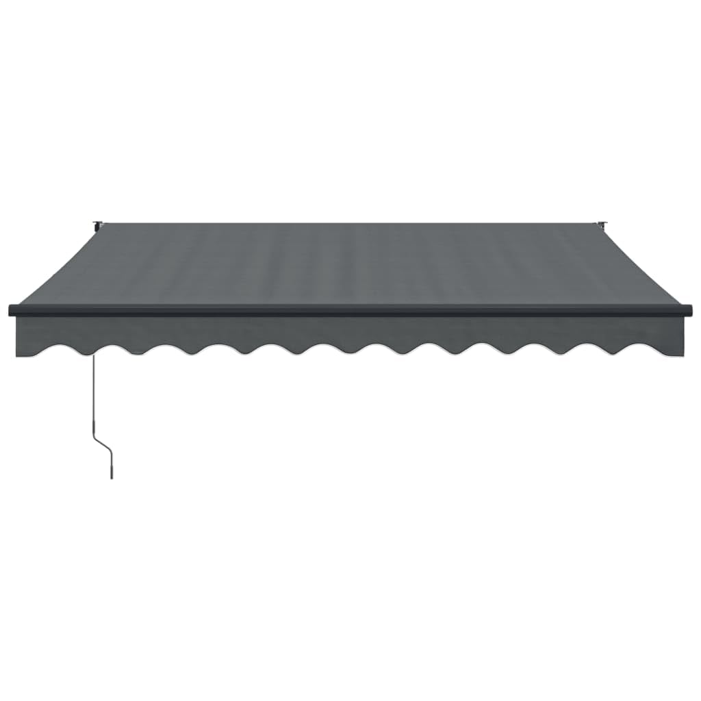 IKAYAA Tenda Retrattile elettrica Tenda da Sole 300x250 Tenda Retrattile Automatica Resistente ai Raggi UV con elecomando manovella-Antracite (Telaio Grigio)-300 x 250 cm