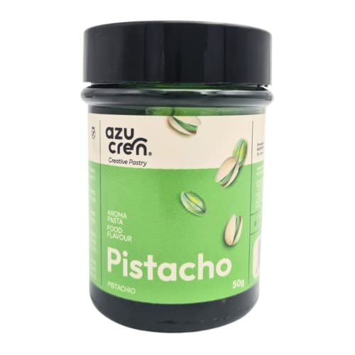 Azucren, Aroma de Pistacho en Pasta, Concentrado para Aromatizar y Potenciar Bizcochos, Cupcakes, Galletas, y Todos los Postres, 50 Gr