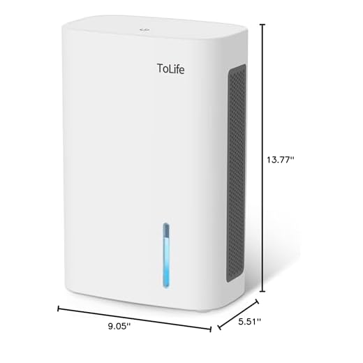 ToLife Dehumidifiers for Home, 62 OZ Dehumidifier for Room with Auto Shut Off, Sleep Mode (800 sq. ft) Portable Dehumidifier for Bathroom, Bedroom, Basement, RV, 7 Colors LED Light, White