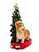 Corgi Wearing Santa Hat with Christmas Tree Ornament C7954CO New