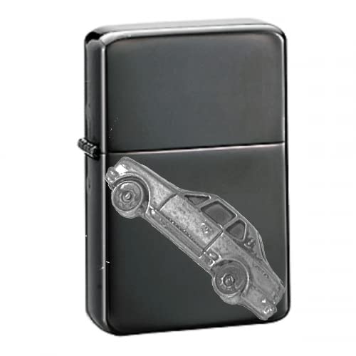 Briquet Skyline GT-R réfJ finition étain 3D noir et clapet métallique haut de gamme