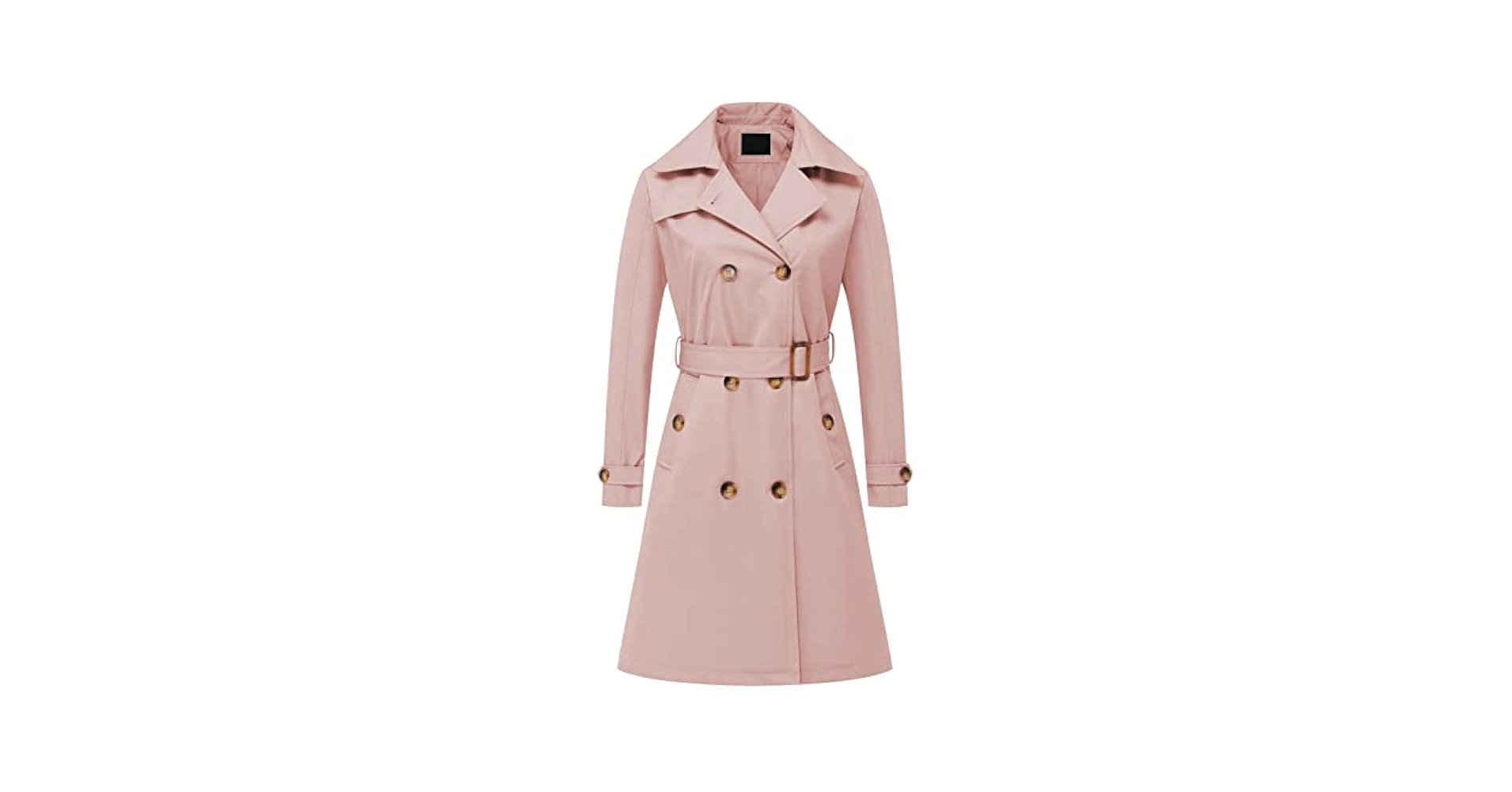 Amazon.com: Chrisuno Mid Length Coat for Women Trench with