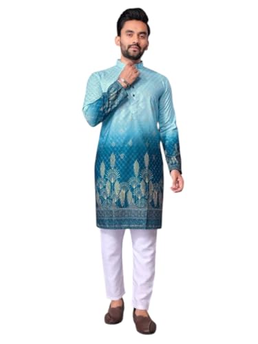 Image of Trustous Kurta Pyjamas set for Mens | Pyjamas with kurta PRINTED and classis look |KURTA Pyjamas SET