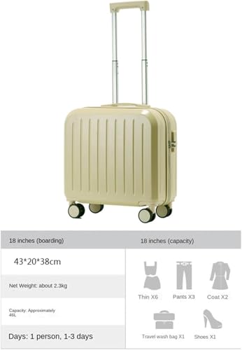 Hard Shell Suitcase with Cup Holder Carry-On 18/20-Inch Luggage Portable Travel Spinner Trolley Case for Cabin2