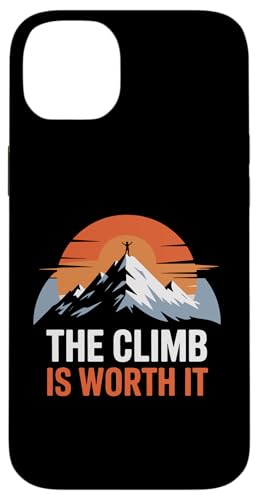 The Climb Is Worth It Mountain Sunset Minimalist ���`�x�[�V���� �X�}�z�P�[�X iPhone 14 Plus �p