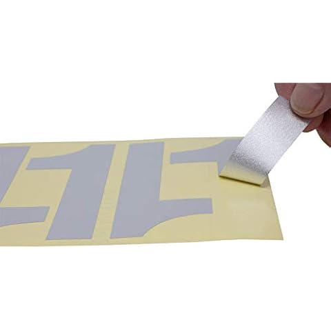 Address America Brilliant White 44 Super Reflective 4" Numbers Peel & Stick Professional Grade Cover