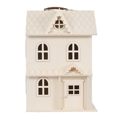 Make Market Dollhouse Unfinished Two-Story Hinged Wood Craft Kit Natural 9 x 13 1-Pack