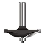 Fresa para plafones con dos canales, con rodamiento de bola intercambiable. Profundidades de perfilado desde 19 mm hasta 28.5 mm. Usar solamente con un mango de 8 mm en distintas pasadas para lograr la profundidad deseada, debido al gran diámetro y al riesgo de rotura. Velocidad máxima: 12000 RPM.