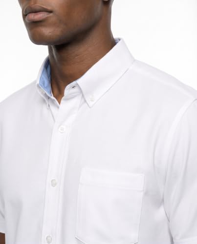 Image of Visive Mens Shirts Multi Packs Short Sleeve Button Down Dress Shirts Solid Color Big and Tall