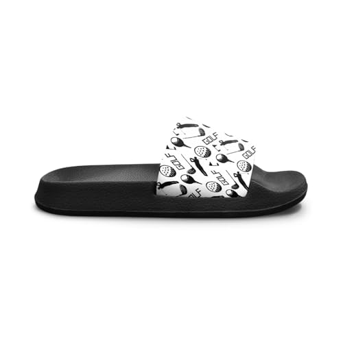 Image of Unisex Slides for Girls Boys Comfortable Slippers Slides Non-slip Shower Shoes House Fashion Thick for Indoor & Outdoor Gifts