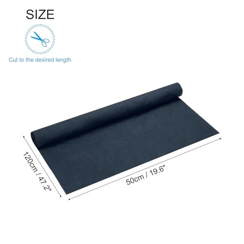 Image of MECCANIXITY 47 inch Elastic Cuffs Ribbed Trims Cotton Fabric Knit Rib Stretch Tape Cuff Sleeve Waistband for Sewing, 20 inch Wide Navy Blue