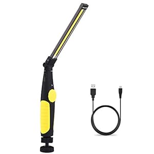 AuRiver Werklamp, led, accu met magneet, opvouwbaar, werklamp, led-werkplaats, werklamp, werklamp voor auto, reparatie…