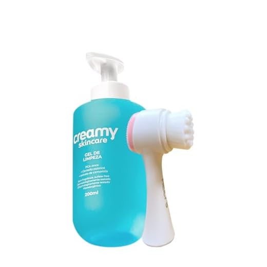 Kit Creamy Skincare Gel de Limpeza Escova de Limpeza Facial 2 em 1 (2 produtos)