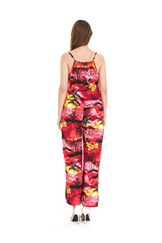 Image of Hawaii Hangover Family Matching Hawaiian Clothes, Sunset Red | Family matching Hawaiian outfits, Sunset Red, lightweight rayon, machine washable, tropical floral print, luaus, cruises