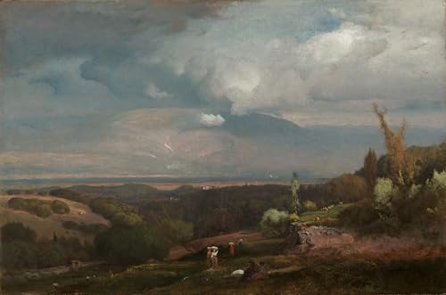 Cuadro al óleo clásico de George Inness, lienzo decorativo de 60x90cm