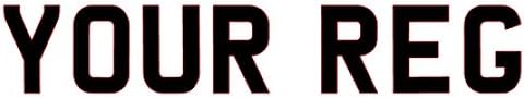 ROOF Number Plate Sticker Caravan Motorhome Trailer Roof Postcode DETERRENT YOUR REG LARGE (100mm tall letters)