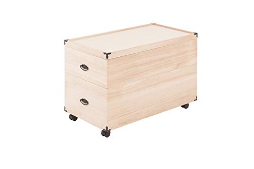 総桐雛人形収納ケース2段 高さ54.5cmタイプ 押入れクローゼットにも収納可能な奥行77cm 雛人形 五月人形 桐 雛人形収納ケース 押入れ 総桐 ひな人形 衣装箱 衣装ケース 衣裳ケース 桐箱 キャスター付 桐たんす 桐箪笥 桐タンス 着物