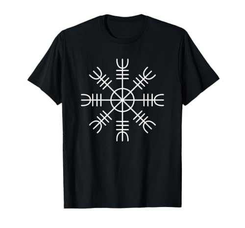 Aegishjalmur Shirt Norse Viking Helm of Awe T-Shirt T-Shirt, Men, Black, Small