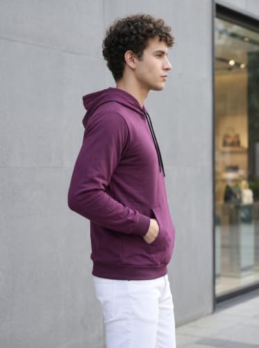 Image of HOODMASTER Unisex Fleece Hoodie Sweatshirt with Pockets Full Sleeves Regular Fit Solid Pattern Hooded Neck and Standard Length | Hoodies for Men & Women