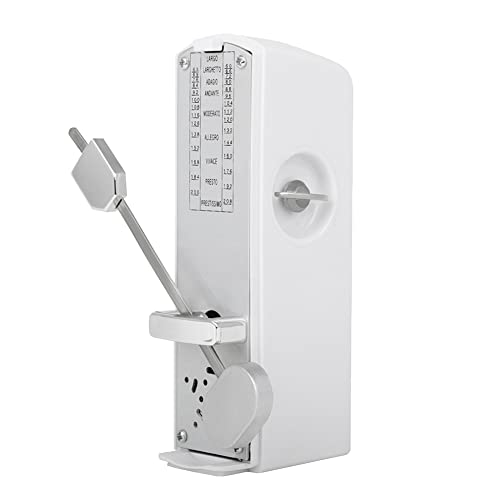 Bloepum Musical Instrument Rhythm Metronome for Universal Piano Guitar Violin Musical White