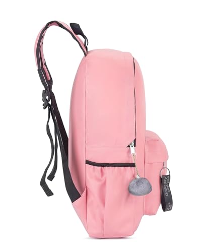 Image of BTS Backpack for Girls & Boys | Stylish Waterproof School Bag with Fashion Design & Pom Pom Keychain | Lightweight Travel & College Backpack for Teens & K-Pop Fans-Best Gift