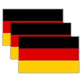 German Flag Vinyl Flag Stickers, Car Decals, Waterproof Indoor Outdoor, Laptop Stickers, Car Bumper, Germany Flag, 5 x 3 Inches, Set of 3