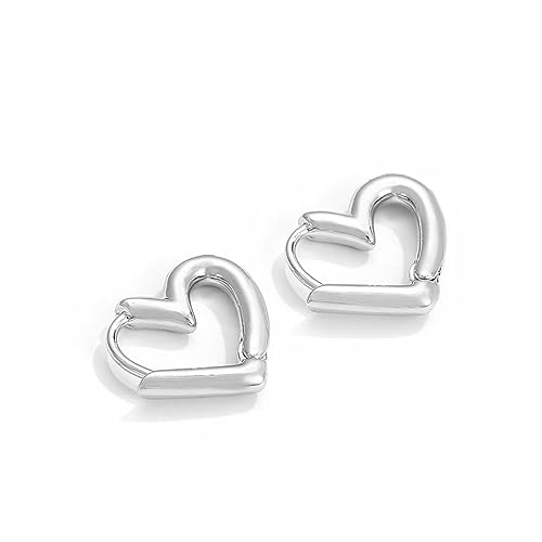 Boucles d'oreilles cœur légères en titane pour oreilles sensibles