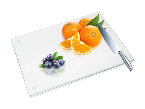 Tabla de Cortar de Vidrio Templado 30x20 cm Antideslizante miniatura 1