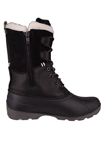 Kamik W Simona Schwarz - Wasserdichter Warmer Damen Leder Winterstiefel, Größe EU 41 - Farbe Black