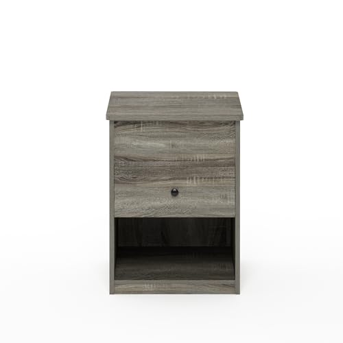 Image of Furinno Jensen Lift Top Nightstand, French Oak Grey