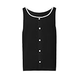 Genérico Camisetas De Tirantes Hombre Running, Camiseta Sin Manga Hombre - Camiseta De Tirantes De Playa De Color Liso para Hombre En Verano con Botones Falsos
