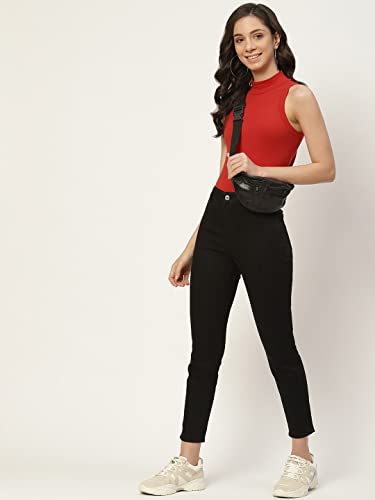 Image of Women Solid Super Soft streachable Cotton Blended Crop Top