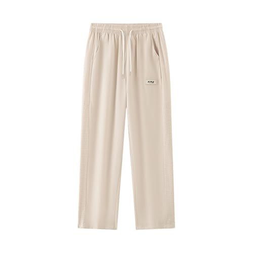 Pantalones de compresión para hombre, tácticos, para trabajo, ajustados, atléticos, para ciclismo, tallas grandes y altas, de pierna ancha, tela de verano, caqui, 4XL