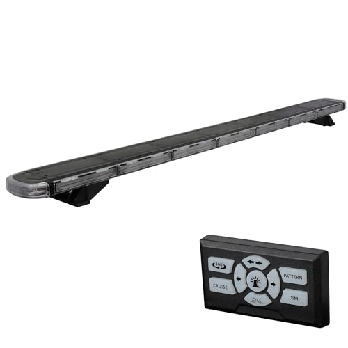 Puente luminoso LED Ryme Automotive de 1218 mm y 220W ámbar para vehículos de seguridad