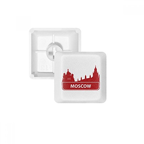 Keycaps PBT mécanique blanc au design architectural de Moscou