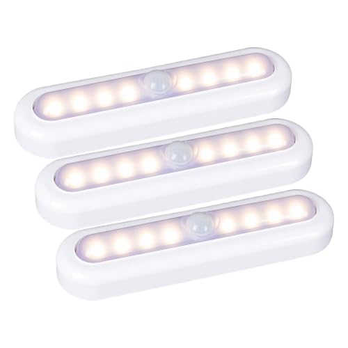 Image of STAR-SPANGLED 9 Pack 7 inch Motion Sensor Lights Indoor Battery Operated, Stick on LED Light for Closet, Stairs, Under Cabinet, Warm White