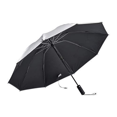 Preisvergleich Produktbild St.Oswalds Regenschirm Automatik Taschenschirm Sturmfest Schirm Herren Winddicht Faltbar Kompakt UPF50+ Schwarz