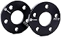 VLAOSCHI Black 5x112 Hubcentric Wheel Spacers (No Lip, 66.6mm Bore) 1/2 Inch (12mm) Compatible with Benz BMW-Audi 5 Lug for A4 A5 S5 A6 S6 A7 S7 A8 W210 W212 W219 E350 E500 530i 540i 740i - Pack of 2